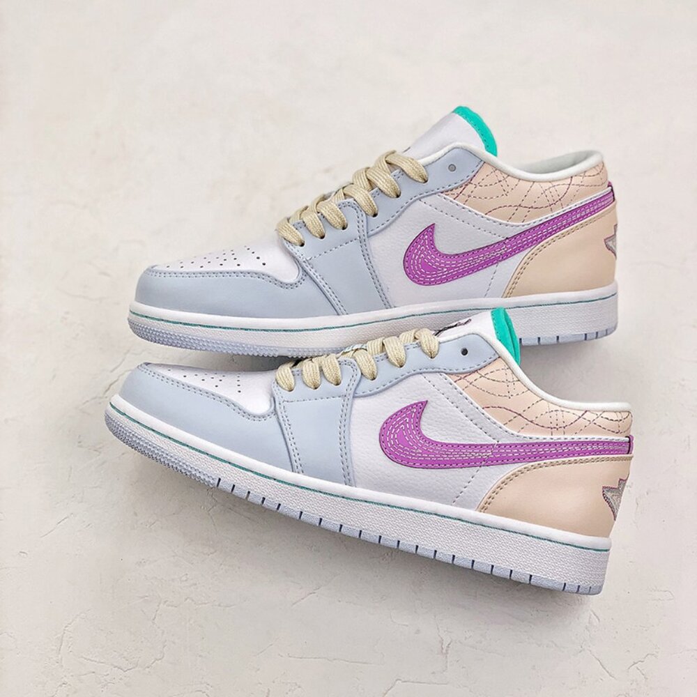 Nike Air 1 Low Low-Top White Basketball Shoes